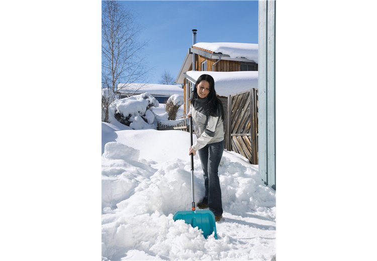 Лопата комбісистеми для снігу з пластиковим кантом, 40см