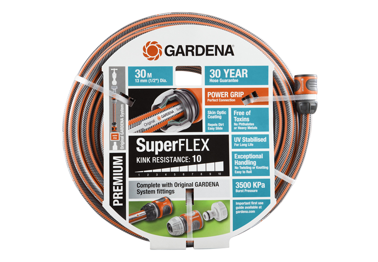Premium SuperFLEX Hose 13 mm (1/2"), 30 m Set