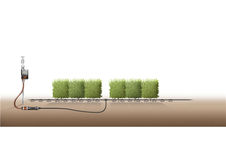 Linia kroplująca do rzędów roślin – zestaw M automatic