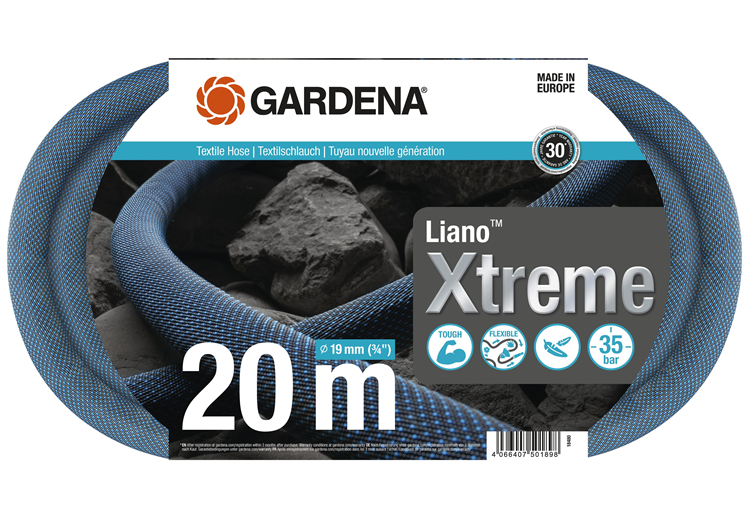 Tekstila šļūtene Liano™ Xtreme 19 mm (3/4"), 20 m