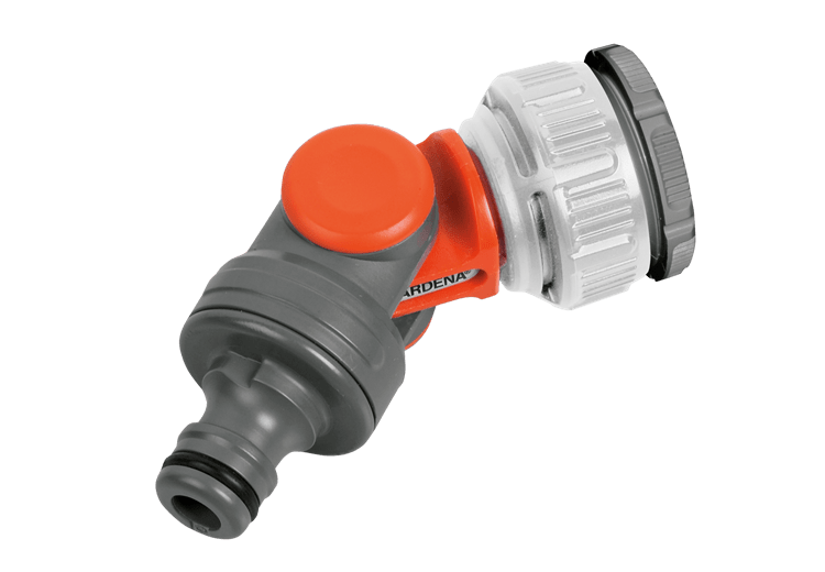 Angled Swivel Tap Connector - Suits 1" and 3/4" taps and 13 mm