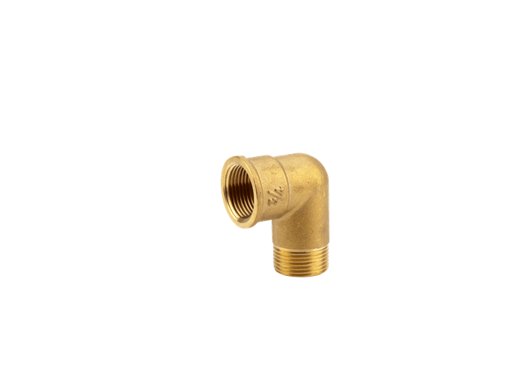 Brass Elbow Coupling with female and male thread 26,5 mm (G 3/4")