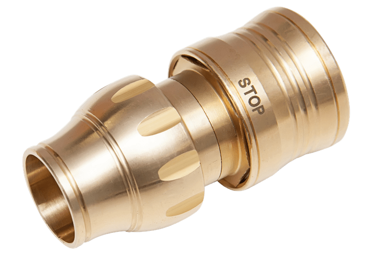 Brass Water Stop Hose Connector - 13 mm