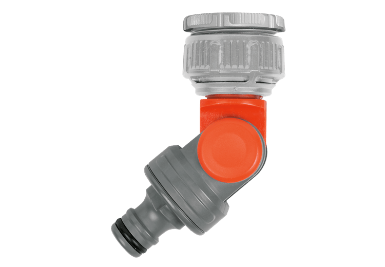 Angled Swivel Tap Connector - Suits 1" and 3/4" taps and 13 mm