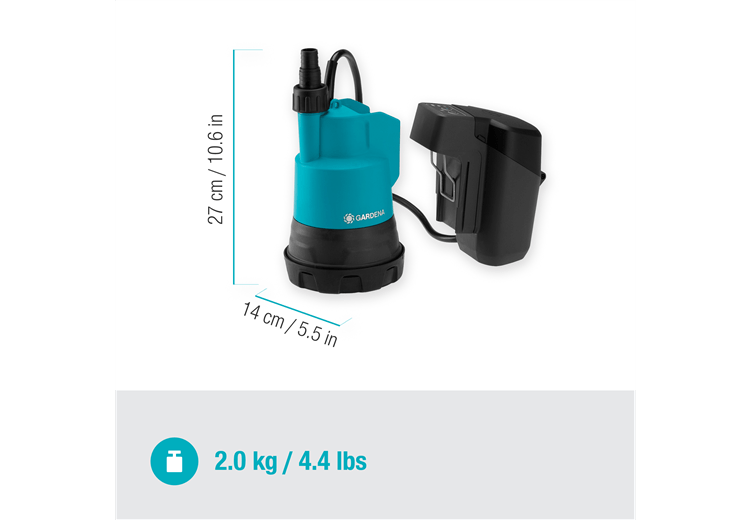 Battery Clear Water Submersible Pump 2000/2 18V P4A solo