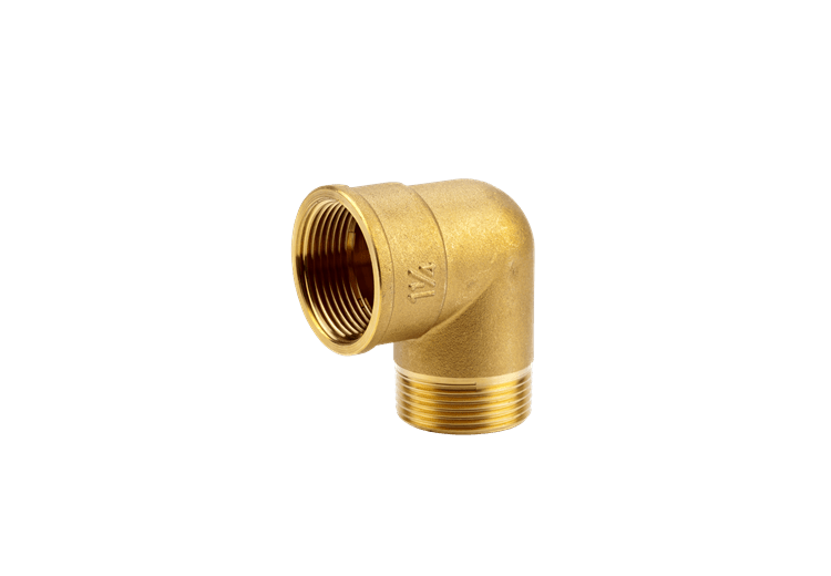Brass Elbow Coupling with female and male thread 42 mm (G 1 1/4")