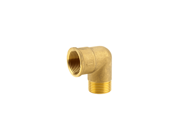 Brass Elbow Coupling with female and male thread 33,3 mm (G 1")
