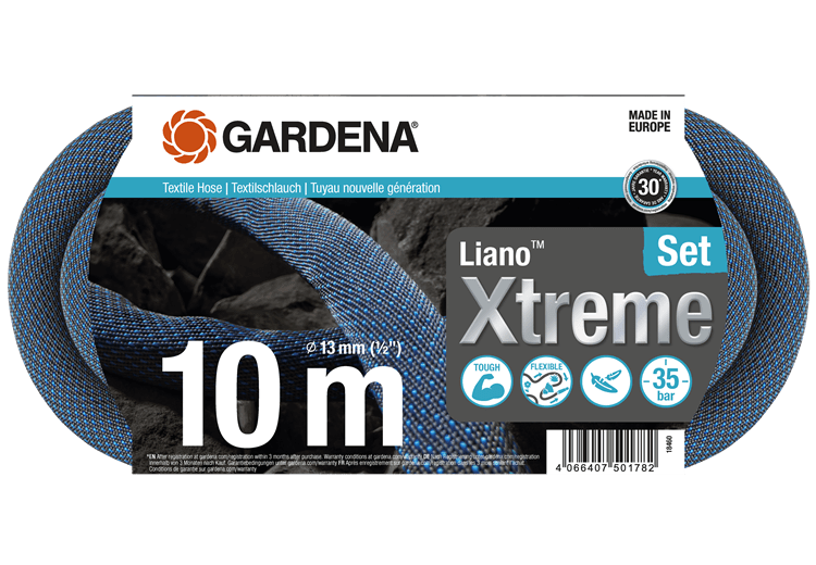 Textile Hose Liano™ Xtreme 13 mm (1/2"), 10 m Set