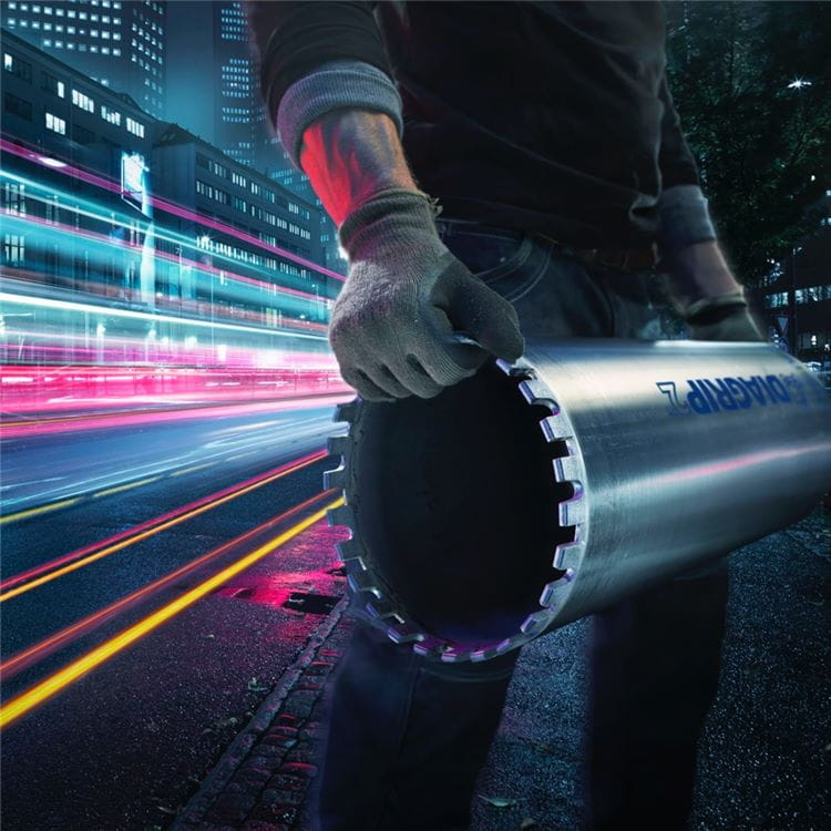 Husqvarna Diagrip is a leading-edge technology for diamond tools, enabling outstandingly durable and fast-cutting drill bits.