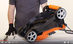 how to change the blade - wheeled mower
