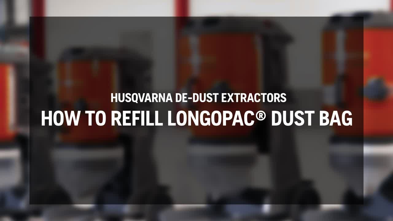 How to refill Longopac® dust bag – Husqvarna DE-Dust Extractors