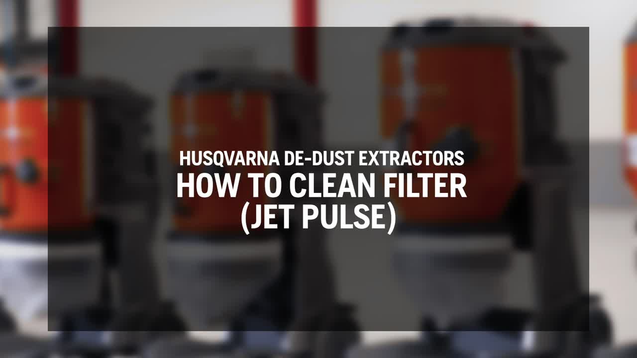 How to clean filter (jet pulse) – Husqvarna DE-Dust Extractors